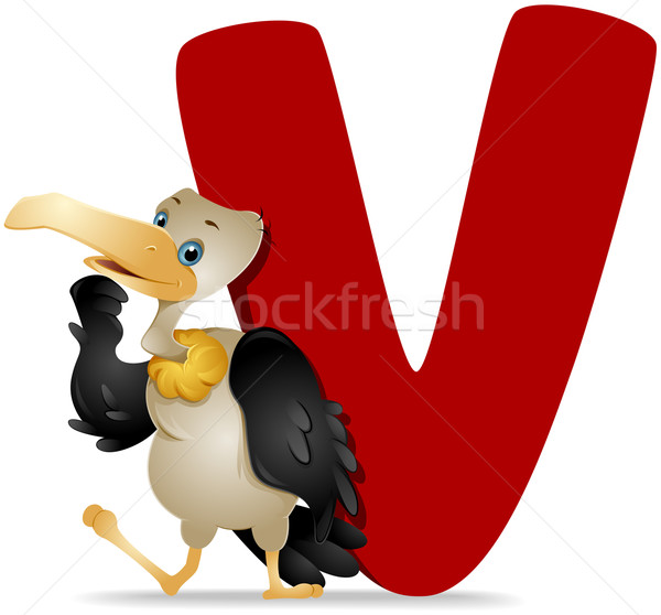 Avvoltoio cartoon cute vettore illustrazione Foto d'archivio © lenm
