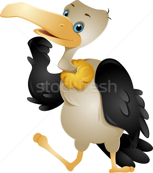 Cute Geier Illustration Vögel Tier Grafik Stock foto © lenm