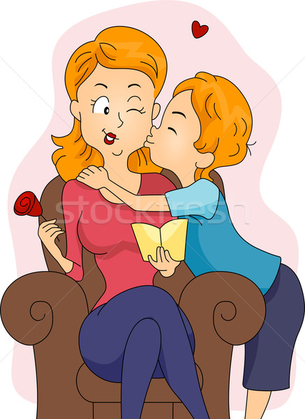 Stock photo: Mother's Day Kiss