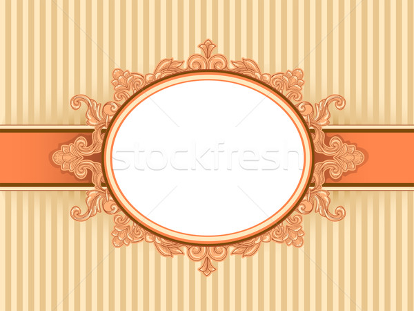 Barok vintage frame illustratie ontwerp retro Stockfoto © lenm