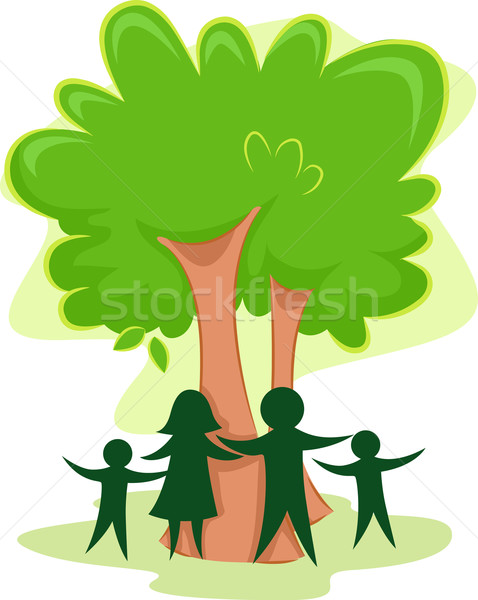 Family Tree Icon Stock photo © lenm