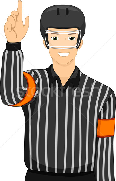 Hokej arbiter ilustracja człowiek Hokej sędzia Zdjęcia stock © lenm