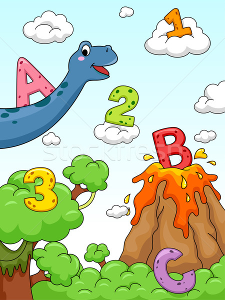 Stock photo: Dinosaur Alphabet