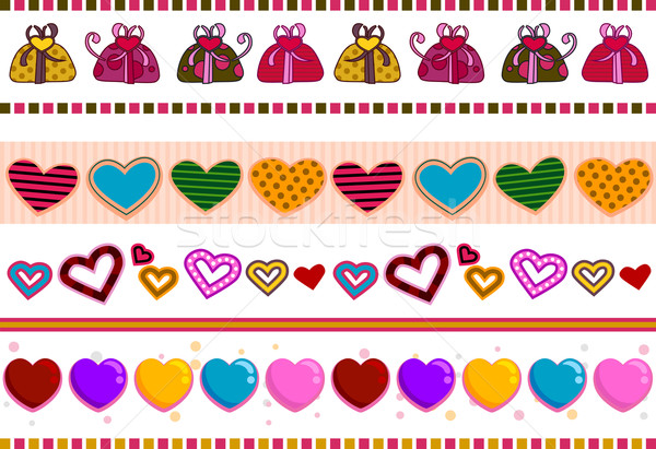 Love / Hearts Borders Stock photo © lenm