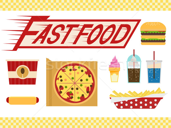 Fast Food Elements Stock photo © lenm