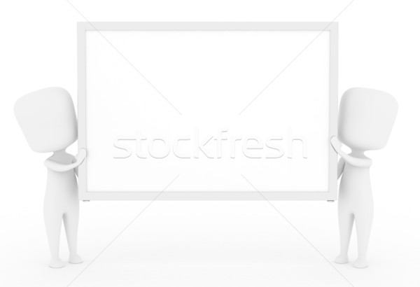 Men Carrying White Board Stock photo © lenm