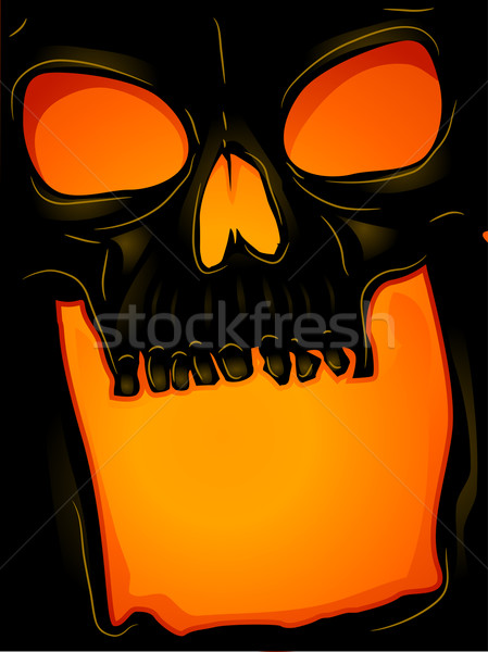 Halloween czaszki tle usta szeroki otwarte Zdjęcia stock © lenm