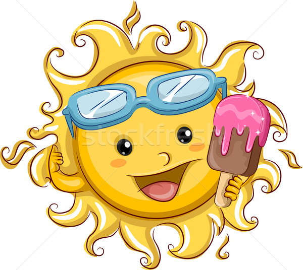 Sun Holding a Popsicle Stock photo © lenm