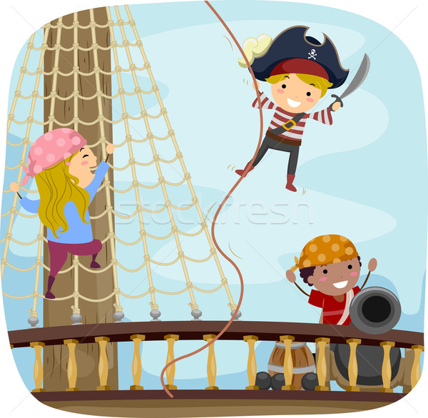 Pirate Ship Deck Play Stock photo © lenm