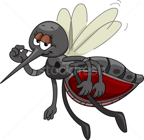 Szúnyog kabala illusztráció elégedett boldog digitális Stock fotó © lenm