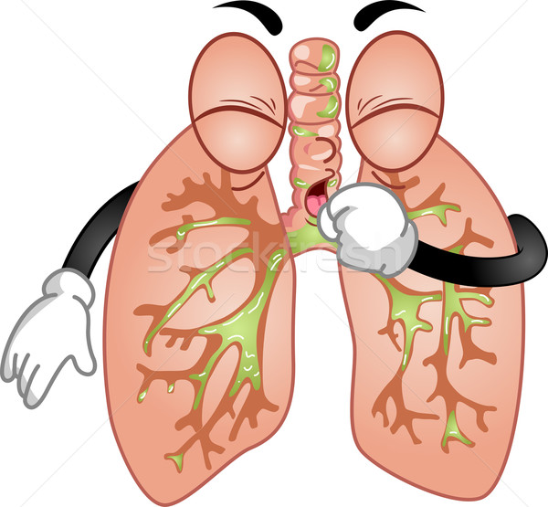 Stock photo: Coughing Lungs Mascot