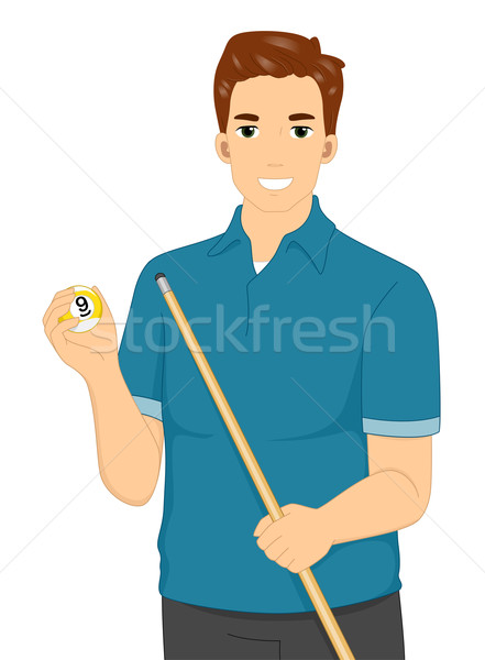 Man Billiard Stock photo © lenm