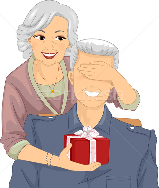 Stock foto: Überraschung · Geschenk · Illustration · überraschend