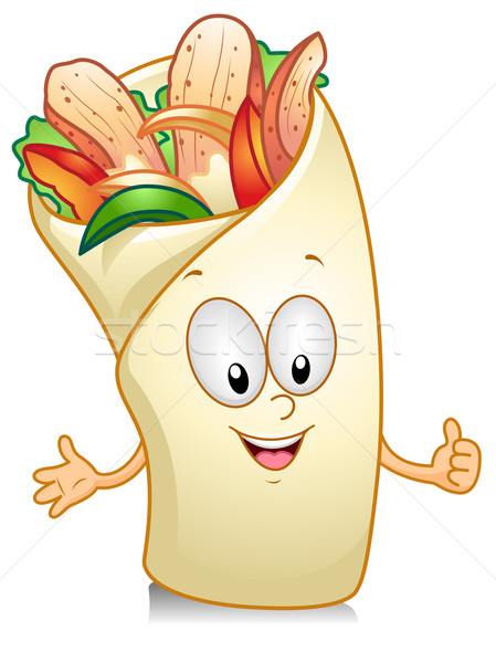 Tacos gest ilustracja charakter zdrowia Zdjęcia stock © lenm