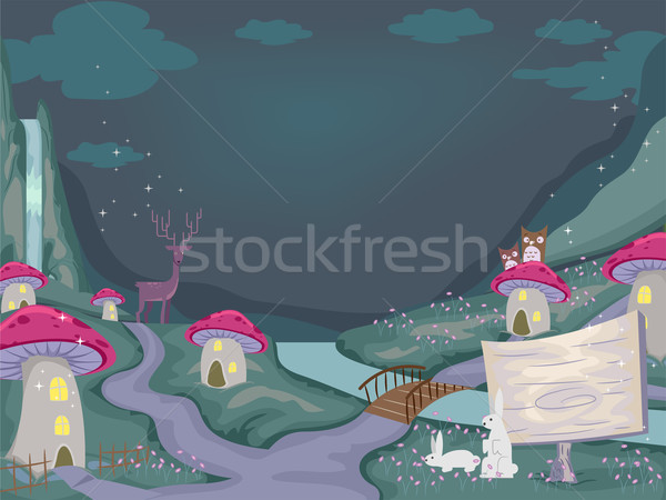 Stock photo: Mushroom Village