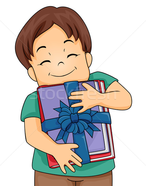 Kid Boy Books Gift Stock photo © lenm