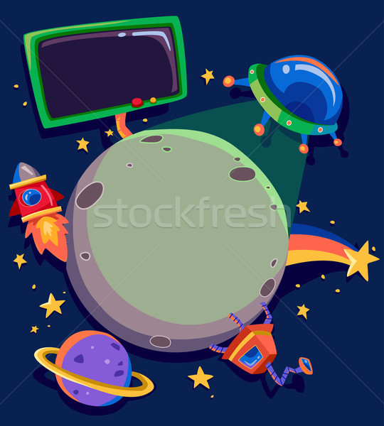 Planet Outer Space Frames Stock photo © lenm