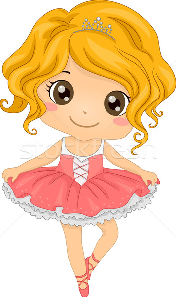 Ballerina illustrazione piccolo kid femminile grafica Foto d'archivio © lenm