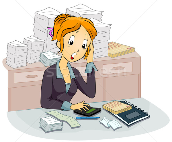 Female Accountant Stock photo © lenm