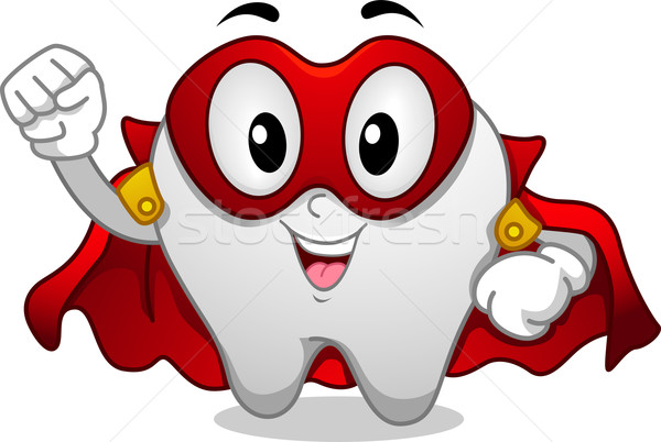 Tooth Superhero Mascot  Stock photo © lenm