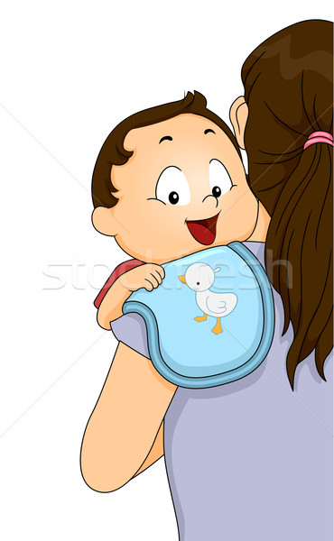 Baby Boy Burp Cloth Stock photo © lenm