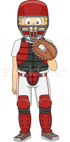 Baseball Catcher Boy Stock photo © lenm