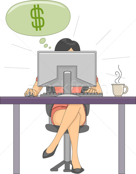 Online Job Earnings Stock photo © lenm