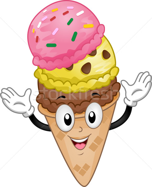Stock photo: Ice Cream Mascot