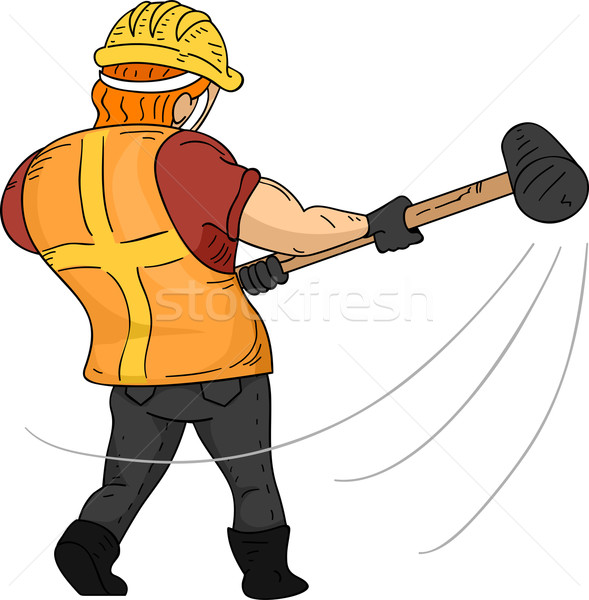 Sledgehammer Man Stock photo © lenm