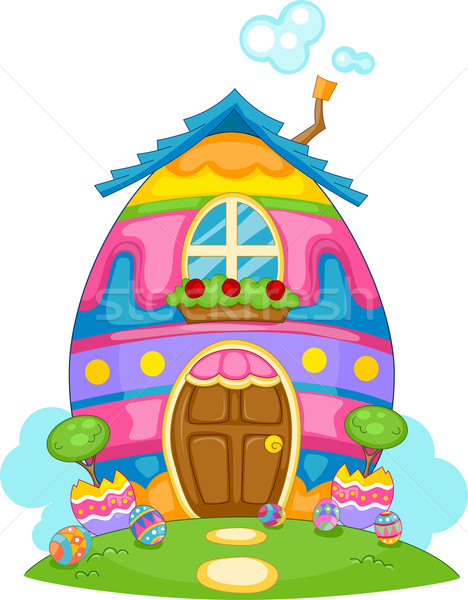 Easter Egg Themed House Stock photo © lenm