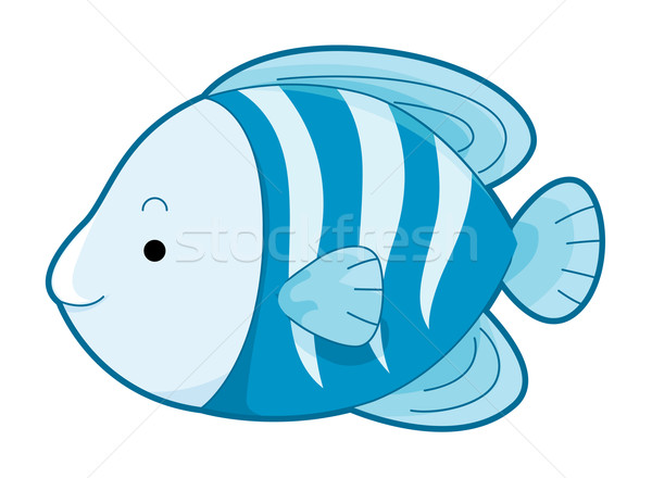 Cute Blue Fish Stock photo © lenm