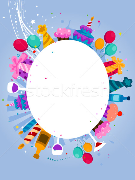 Verjaardag flyer ontwerp ruimte tekst midden Stockfoto © lenm
