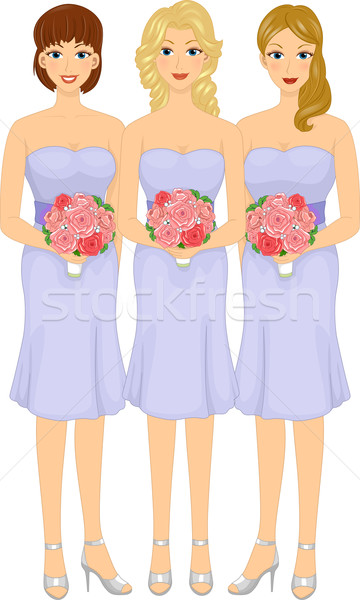 Ilustración lavanda vestidos mujer femenino Foto stock © lenm