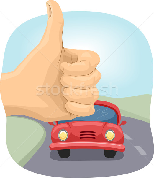 Hand Gesture Hitch Hike Stock photo © lenm