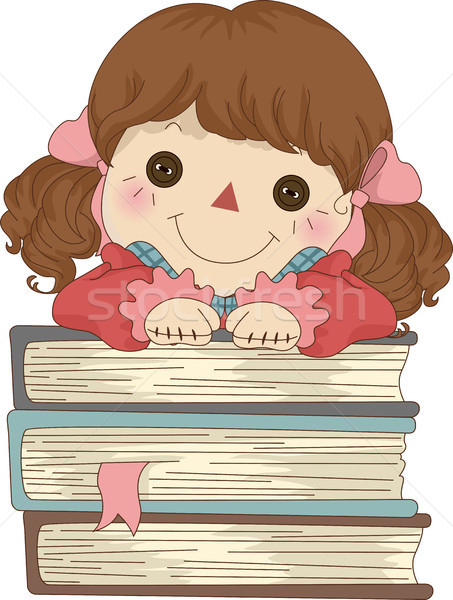 Rag Doll with Books Stock photo © lenm