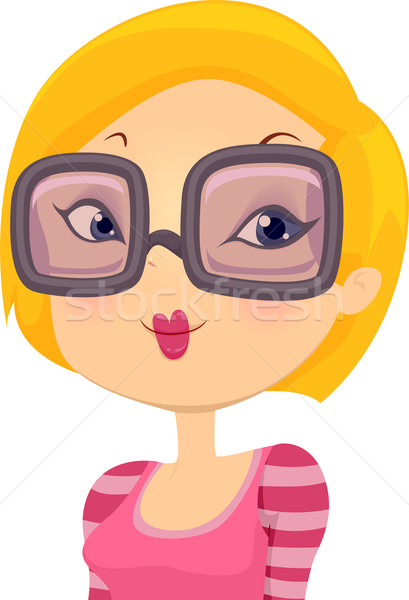 Girl with Eyeglasses Stock photo © lenm