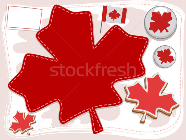 Canada dag ontwerp communie frame illustratie Stockfoto © lenm