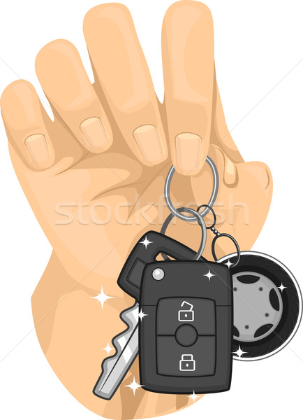 Hand Keys Wheels Stock photo © lenm
