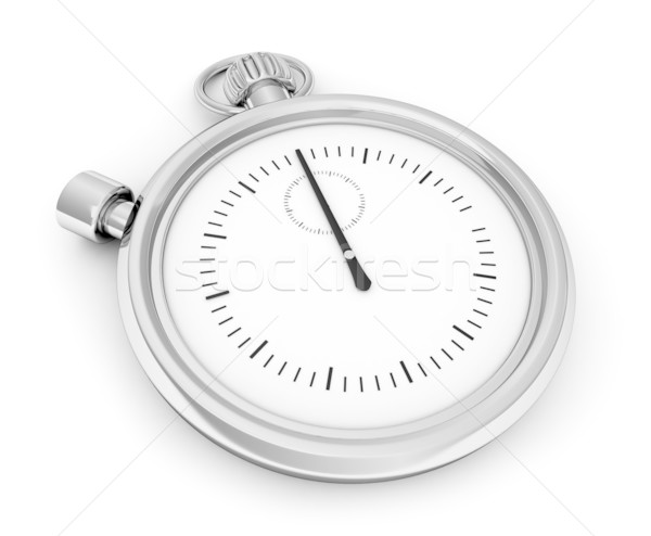 Regulator czasowy 3d ilustracji czasu srebrny 3D ilustracja Zdjęcia stock © lenm
