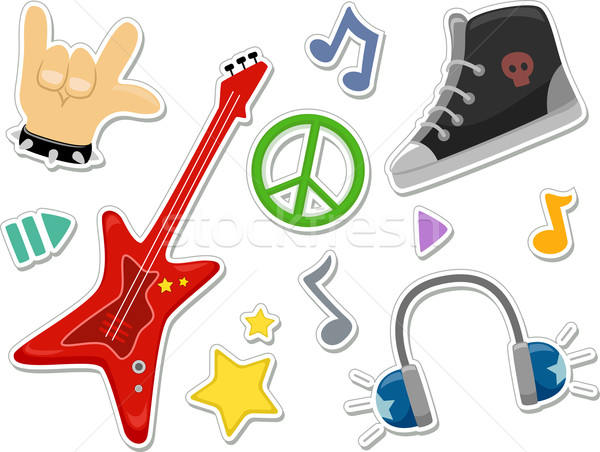 Rock Stickers Stock photo © lenm