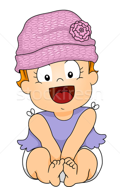 Baby Girl Beanie Stock photo © lenm