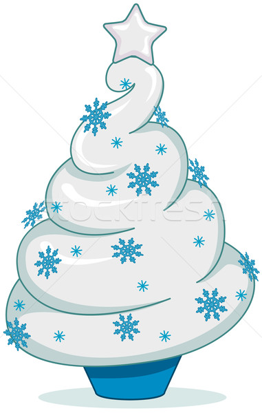 Karácsonyfa terv sundae alakú ahogy hó Stock fotó © lenm