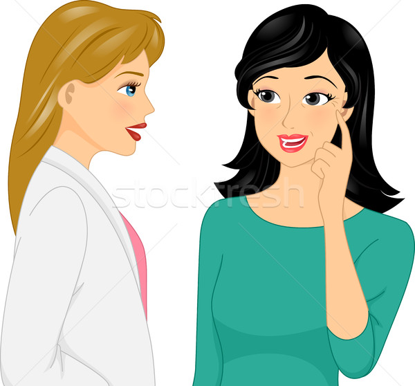 Mädchen kosmetischen Chirurg Falten Illustration Stock foto © lenm