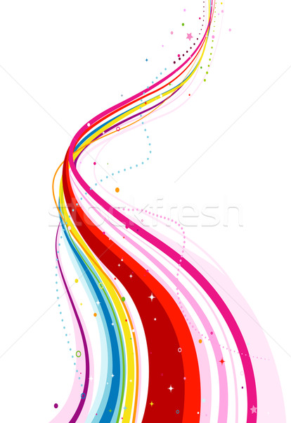 Résumé Rainbow design art vague Photo stock © lenm
