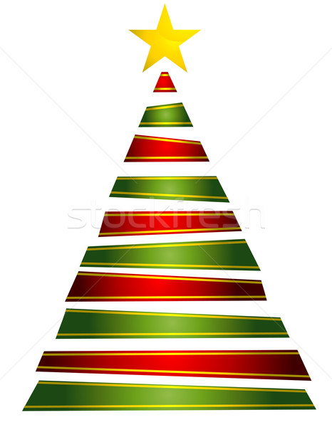 Karácsonyfa terv karácsony csíkok szalagok alakú Stock fotó © lenm
