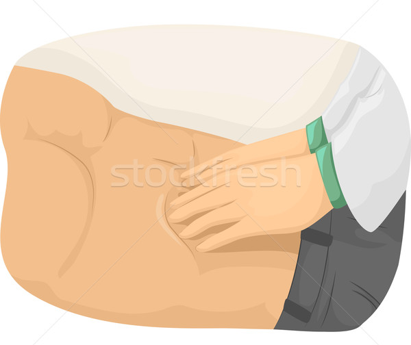 Mains corps examen illustration médecin abdomen [[stock_photo]] © lenm