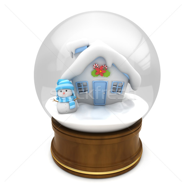 Zăpadă glob ilustrare 3d jucărie concediu ornament Imagine de stoc © lenm