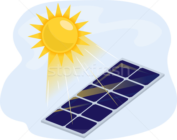 Solar Panel Absorbing Heat Stock photo © lenm