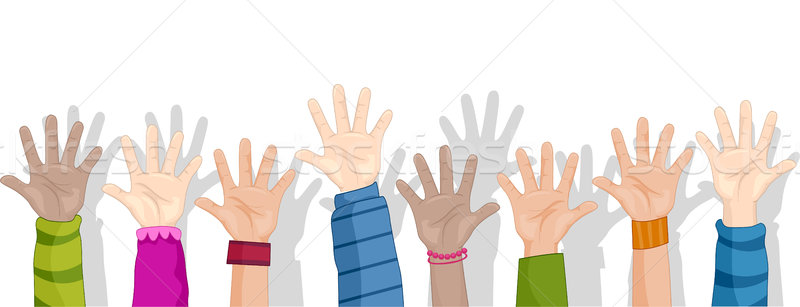 Hands Up Background Stock photo © lenm