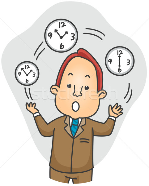 Businessman Juggling Time Stock photo © lenm